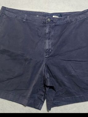 Vineyard Vines Navy Flat Front Cotton Shorts Waist 40 NWOT